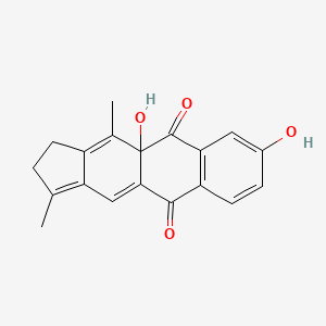 2,10a-Dihydro-8,10a-dihydroxy-3,11-dimethyl-1H-cyclopent(b)anthracene-5,10-dione