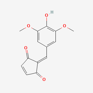 4-Cyclopentene-1,3-dione, 2-((4-hydroxy-3,5-dimethoxyphenyl)methylene)-