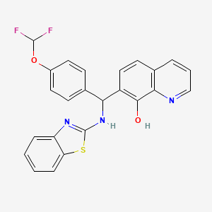 7-((Benzo[d]thiazol-2-ylamino)(4-(difluoromethoxy)phenyl)methyl)quinolin-8-ol