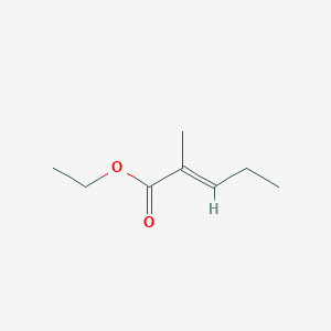 molecular formula C8H14O2 B167365 2-Pentenoic acid, 2-methyl-, ethyl ester CAS No. 1617-40-9