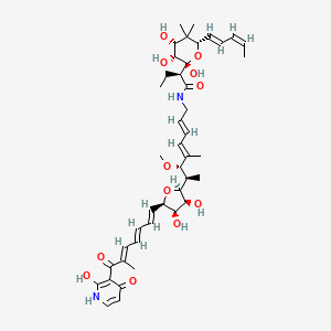 molecular formula C43H60N2O12 B1673653 (2S)-N-[(2E,4E,6S,7R)-7-[(2S,3S,4R,5R)-3,4-dihydroxy-5-[(1E,3E,5E)-7-(4-hydroxy-2-oxo-1H-pyridin-3-yl)-6-methyl-7-oxohepta-1,3,5-trienyl]oxolan-2-yl]-6-methoxy-5-methylocta-2,4-dienyl]-2-[(2R,3R,4R,6S)-2,3,4-trihydroxy-5,5-dimethyl-6-[(1E,3E)-penta-1,3-dienyl]oxan-2-yl]butanamide CAS No. 50935-71-2