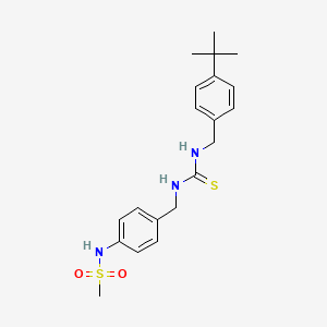molecular formula C20H27N3O2S2 B1673657 3-[(4-Tert-butylphenyl)methyl]-1-[(4-methanesulfonamidophenyl)methyl]thiourea 