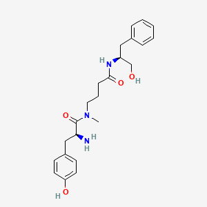 molecular formula C23H31N3O4 B1673658 4-[[(2S)-2-AMINO-3-(4-HYDROXYPHENYL)PROPANOYL]-METHYL-AMINO]-N-[(2S)-1 -HYDROXY-3-PHENYL-PROPAN-2-YL]BUTANAMIDE CAS No. 99803-32-4