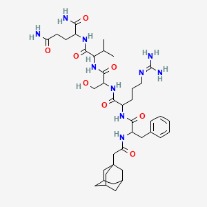 2-[[2-[[2-[[2-[[2-[[2-(1-Adamantyl)acetyl]amino]-3-phenylpropanoyl]amino]-5-(diaminomethylideneamino)pentanoyl]amino]-3-hydroxypropanoyl]amino]-3-methylbutanoyl]amino]pentanediamide
