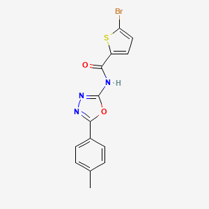 5-bromo-N-(5-(p-tolyl)-1,3,4-oxadiazol-2-yl)thiophene-2-carboxamide