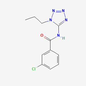 4-chloro-N-(5-(4-fluorophenyl)-1,3,4-oxadiazol-2-yl)benzamide