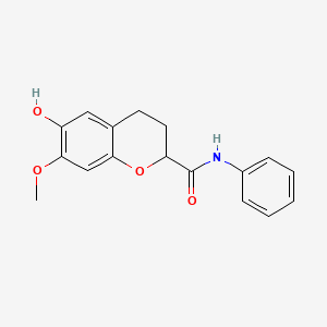 6-hydroxy-7-methoxy-N-phenyl-3,4-dihydro-2H-chromene-2-carboxamide