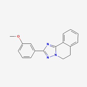 molecular formula C17H15N3O B1673684 2-(m-Methoxyphenyl)-5,6-dihydro-s-triazolo(5,1-a)isoquinoline CAS No. 55308-37-7