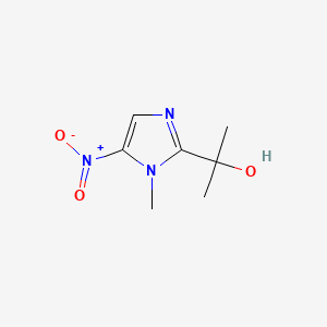 molecular formula C7H11N3O3 B1673689 1H-Imidazole-2-methanol, alpha,alpha,1-trimethyl-5-nitro- CAS No. 35175-14-5