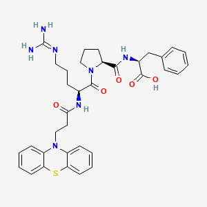 (2S)-2-[[(2S)-1-[(2S)-5-(diaminomethylideneamino)-2-(3-phenothiazin-10-ylpropanoylamino)pentanoyl]pyrrolidine-2-carbonyl]amino]-3-phenylpropanoic acid