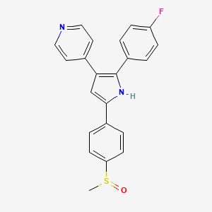 Pyridine, 4-(2-(4-fluorophenyl)-5-(4-(methylsulfinyl)phenyl)-1H-pyrrol-3-yl)-
