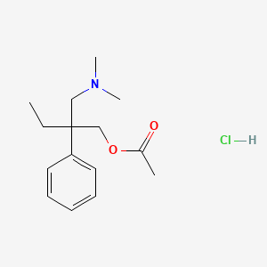 beta-(Dimethylaminoethyl)-beta-ethyl-phenethyl alcohol acetate hydrochloride