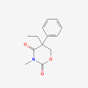 molecular formula C13H15NO3 B1673706 5-Ethyl-3-methyl-5-phenyl-1,3-oxazinane-2,4-dione CAS No. 91957-92-5