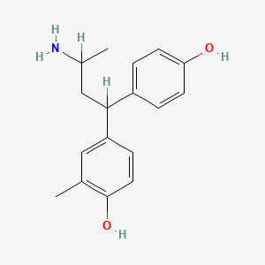 molecular formula C17H21NO2 B1673709 4-[3-Amino-1-(4-hydroxyphenyl)butyl]-2-methylphenol CAS No. 13957-35-2