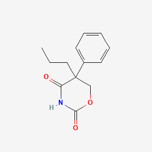 molecular formula C13H15NO3 B1673710 Dihydro-5-phenyl-5-propyl-2H-1,3-oxazine-2,4(3H)-dione CAS No. 91957-91-4