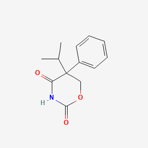 molecular formula C13H15NO3 B1673711 Dihydro-5-isopropyl-5-phenyl-2H-1,3-oxazine-2,4(3H)-dione CAS No. 91957-90-3