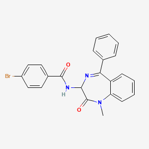1-Methyl-3-(4-bromobenzoyl)amino-5-phenyl-3H-1,4-benzodiazepin-2-one