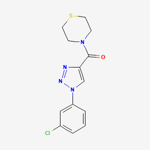 molecular formula C13H13ClN4OS B1673731 [1-(3-chlorophenyl)-1H-1,2,3-triazol-4-yl](1,4-thiazinan-4-yl)methanone CAS No. 951612-19-4