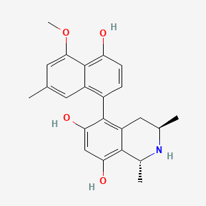 molecular formula C23H25NO4 B1673754 Korupensamine A CAS No. 158182-18-4