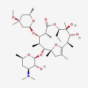 (1R,2R,3S,4S,5R,8R,9S,10R,11R)-2-[(2S,3R,4S,6R)-4-dimethylamino-3-hydroxy-6-methyloxan-2-yl]oxy-8-ethyl-9,10-dihydroxy-4-[(2S,4S,6S)-4-methoxy-4,6-dimethyloxan-2-yl]oxy-1,3,5,9,11,13-hexamethyl-7,15-dioxabicyclo[10.2.1]pentadec-12-en-6-one