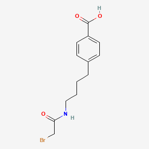 molecular formula C13H16BrNO3 B1673769 4-{4-[(Bromoacetyl)amino]butyl}benzoic acid CAS No. 10161-87-2