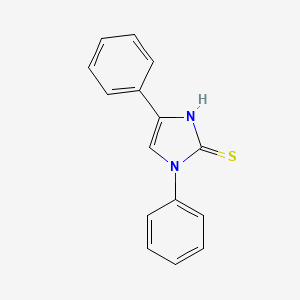 molecular formula C15H12N2S B1673775 1,4-diphenyl-1,3-dihydro-2H-imidazole-2-thione CAS No. 79220-94-3