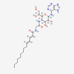 molecular formula C28H43N7O7 B1673777 Spicamycin analog CAS No. 151276-95-8