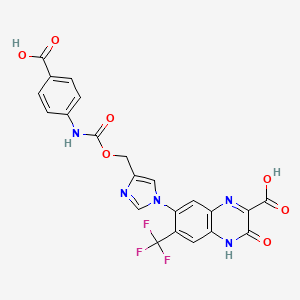 molecular formula C22H14F3N5O7 B1673780 Unii-3U4D8flx2L CAS No. 221164-28-9