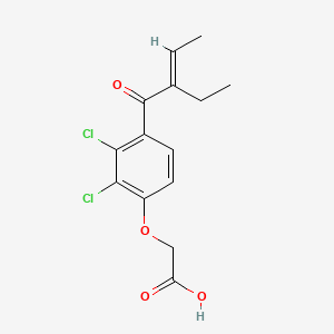 molecular formula C14H14Cl2O4 B1673784 2-[2,3-dichloro-4-[(E)-2-ethylbut-2-enoyl]phenoxy]acetic acid CAS No. 1431-30-7
