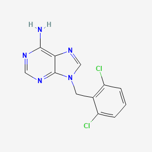 molecular formula C12H9Cl2N5 B1673786 6-Amino-9-(2,6-dichlorobenzyl)purine CAS No. 38042-11-4