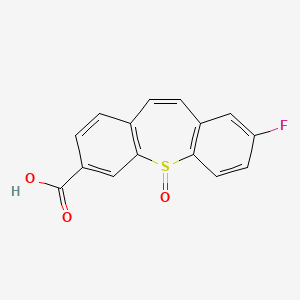 molecular formula C15H9FO3S B1673794 8-Fluorodibenzo(b,f)thiepin-3-carboxylic acid-5-oxide CAS No. 89825-69-4