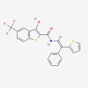 molecular formula C22H14F3NO2S2 B1673815 (E)-L-652343 CAS No. 102565-09-3