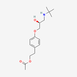 molecular formula C17H27NO4 B1673818 (S)-3-tert-Butylamino-1-(4-(2-hydroxyethyl)phenoxy)-2-propanol CAS No. 115609-61-5