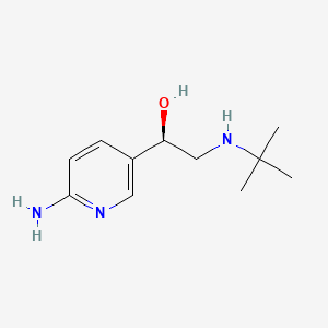 molecular formula C11H19N3O B1673836 (1R)-1-(6-aminopyridin-3-yl)-2-(tert-butylamino)ethanol CAS No. 123788-05-6
