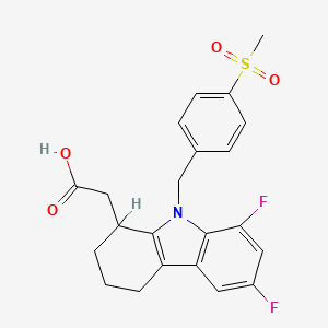 molecular formula C22H21F2NO4S B1673842 L-670596 CAS No. 121083-05-4