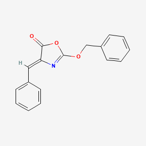 molecular formula C17H13NO3 B1673856 (Z)-4-benzylidene-2-(benzyloxy)oxazol-5(4H)-one CAS No. 74805-39-3