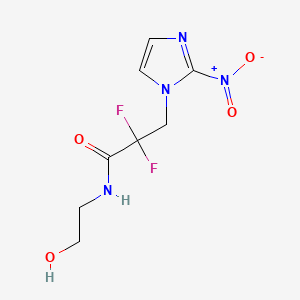 2,2-Difluoro-n-(2-hydroxyethyl)-3-(2-nitro-1h-imidazol-1-yl)propanamide