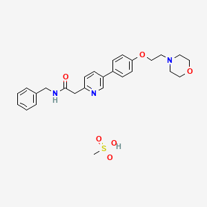 molecular formula C27H33N3O6S B1673879 Tirbanibulin Mesylate CAS No. 1080645-95-9