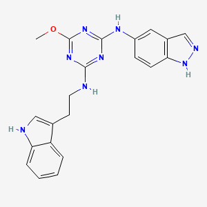 N-(1H-indazol-5-yl)-N'-[2-(1H-indol-3-yl)ethyl]-6-methoxy-1,3,5-triazine-2,4-diamine