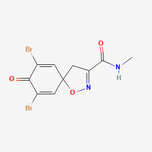 1-Oxa-2-azaspiro(4.5)deca-2,6,9-triene-3-carboxamide, 7,9-dibromo-N-methyl-8-oxo-