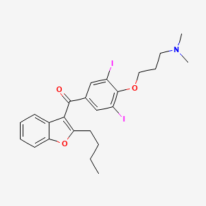 Butyl-2-(diiodo-3,5-gamma-dimethylaminopropoxy-4-benzoyl)-3-benzofuran
