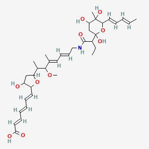 (2E,4E,6E)-7-[3-hydroxy-5-[(4E,6E)-3-methoxy-4-methyl-8-[2-[2,4,5-trihydroxy-5-methyl-6-[(1E,3E)-penta-1,3-dienyl]oxan-2-yl]butanoylamino]octa-4,6-dien-2-yl]oxolan-2-yl]hepta-2,4,6-trienoic acid