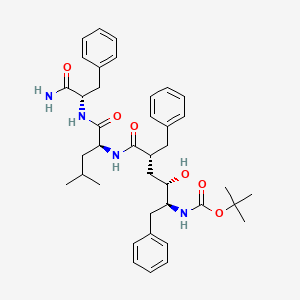 molecular formula C39H52N4O6 B1673895 N-{(2r,4s,5s)-2-Benzyl-5-[(Tert-Butoxycarbonyl)amino]-4-Hydroxy-6-Phenylhexanoyl}-L-Leucyl-L-Phenylalaninamide CAS No. 126409-24-3
