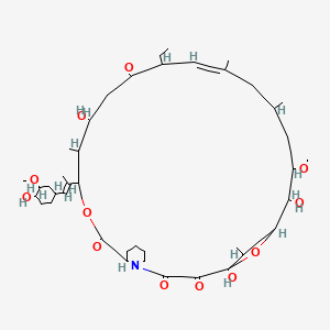 molecular formula C42H67NO12 B1673900 (18Z)-17-ethyl-1,14,24-trihydroxy-12-[(E)-1-(4-hydroxy-3-methoxycyclohexyl)prop-1-en-2-yl]-23-methoxy-13,19,21,27-tetramethyl-11,28-dioxa-4-azatricyclo[23.2.1.04,9]octacos-18-ene-2,3,10,16-tetrone CAS No. 132055-38-0