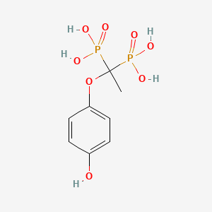 molecular formula C8H12O8P2 B1673911 [1-(4-Hydroxyphenoxy)-1-phosphonoethyl]phosphonic acid CAS No. 142523-38-4