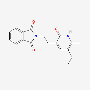 molecular formula C18H18N2O3 B1673918 5-Ethyl-6-methyl-3-(2-phthalimidoethyl)pyridin-2(1H)-one CAS No. 135525-66-5