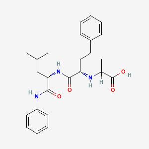 N-(1-Carboxy-ethyl)-alpha-(2-phenyl-ethyl)glycine-leucine, N-phenylamide
