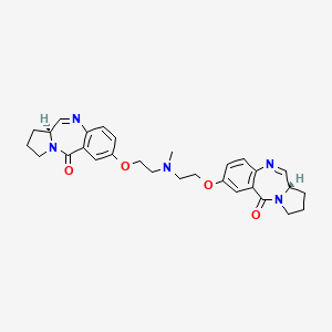 (6As)-2-[2-[2-[[(6aS)-11-oxo-6a,7,8,9-tetrahydropyrrolo[2,1-c][1,4]benzodiazepin-2-yl]oxy]ethyl-methylamino]ethoxy]-6a,7,8,9-tetrahydropyrrolo[2,1-c][1,4]benzodiazepin-11-one