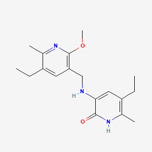 3-[N-[(5-Ethyl-2-methoxy-6-methyl-3-pyridyl)methyl]amino]-5-ethyl-6-methylpyridin-2(1H)-one