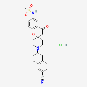 N-[1'-[(2R)-6-Cyano-1,2,3,4-tetrahydronaphthalen-2-yl]-4-oxospiro[3H-chromene-2,4'-piperidine]-6-yl]methanesulfonamide;hydrochloride